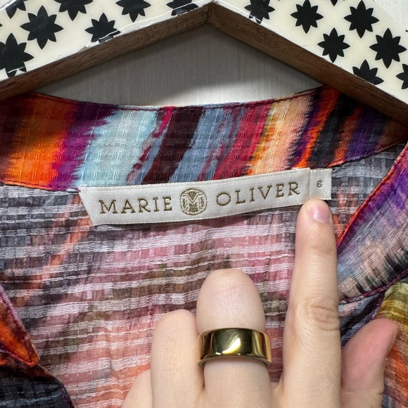 Marie Oliver Hannon Ammolite Stripe Maxi Dress. Size 6 - Picture 2 of 9